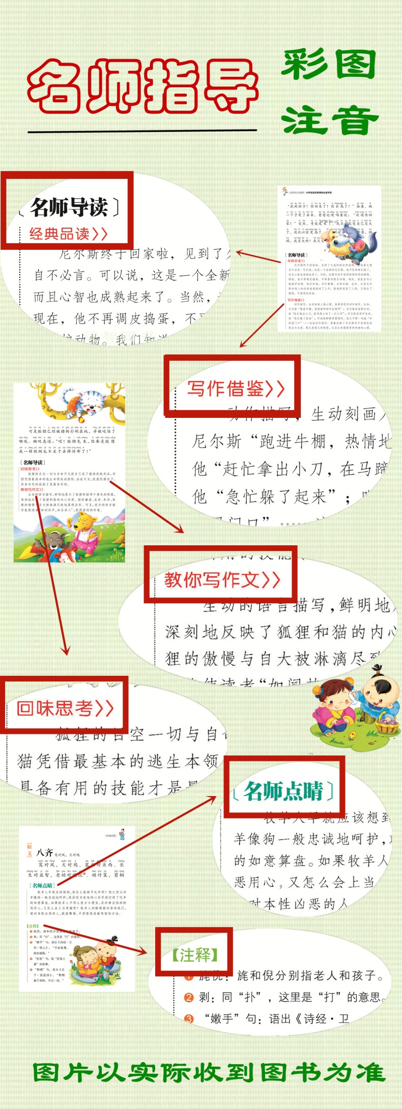 【选】小学生一段话作文 注音版名校班主任推荐作文入门 1-2-3一年级作文选辅导训练习素材图书三二年级课外读物