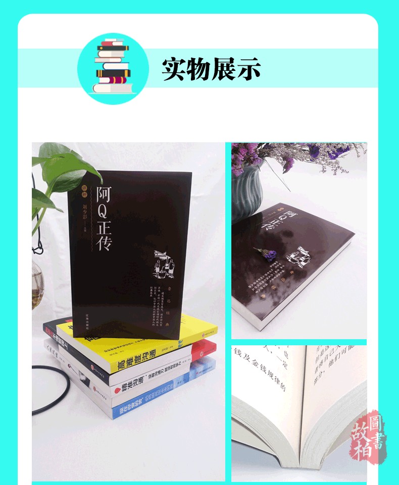 阿Q正传 鲁迅著 鲁迅文集代表作 阿q正传随感录 全集著名小说散文杂文 小学生中学生鲁迅文学作品集精选中国现代文学百家 正版包邮