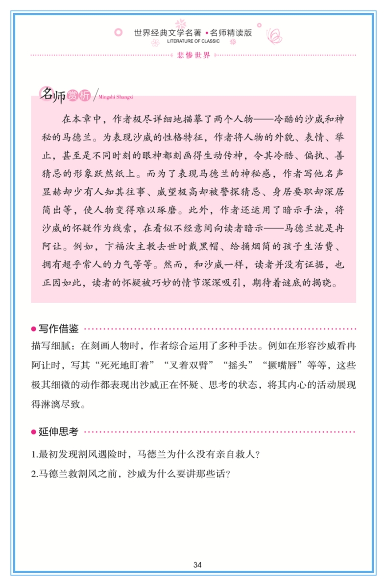 正版悲惨世界 文学小学生课外阅读物