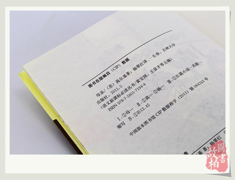 母亲 大悦读 语文新课标丛书 名师精解鉴赏 学生课外书 正版包邮