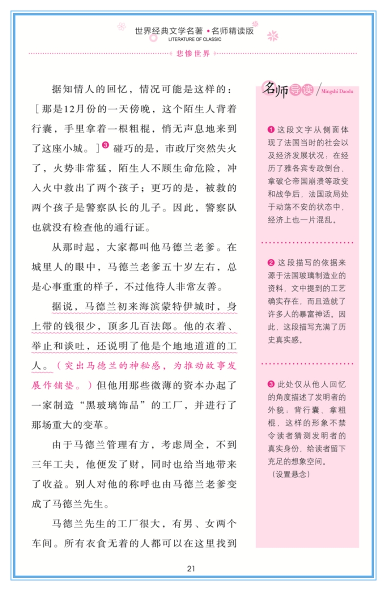正版悲惨世界 文学小学生课外阅读物