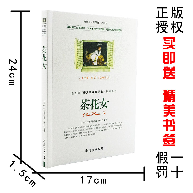 【选4本44元】正版包邮 茶花女 小仲马著 青少年版初高中生名著课外畅销书籍 小学生三四五七八六年级9-10-12-15周岁 世界文学阅读