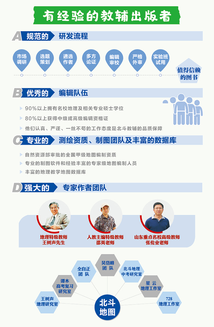 2020北斗地图新书 初中地理手绘图册 北斗地图册初中地理图文详解地图册中考地理教辅复习资料书