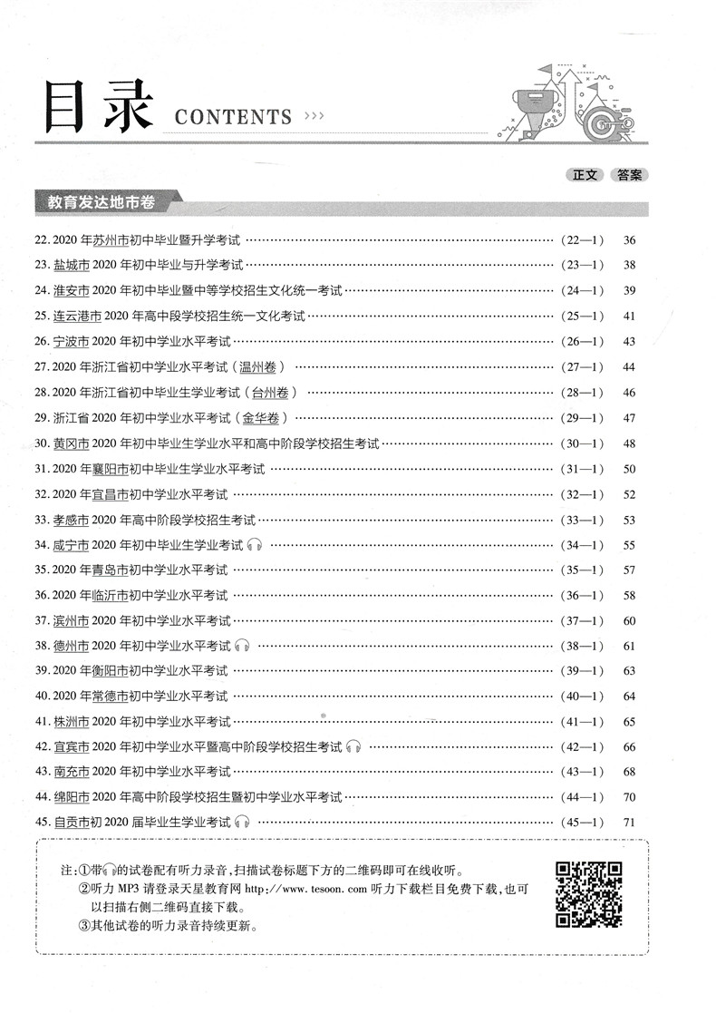 2021金考卷45套中考英语 2020年全国各省市中考真题卷汇编模拟试卷英语中考总复习