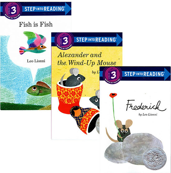 英文原版 Leo Lionni 企鹅兰登英语分级绘本读物 Frederick /FISH IS FISH/Alexander 3册 Step into reading