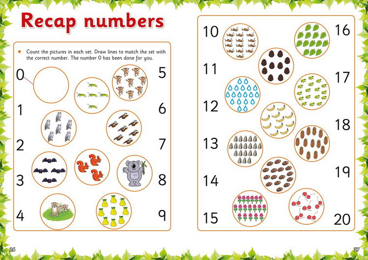 套装一 3-5岁 英文原版 Collins Letts Wild About 系列 Number Writing Counting Alphabet Phonics 少儿科普练习册 5册附答案