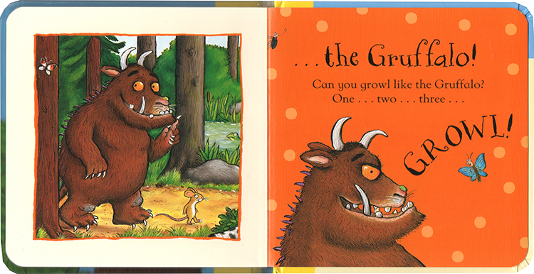 英文原版 Hello Gruffalo 4册礼品手提袋纸板书 咕噜牛作者 Julia Donaldson 睡前纸板书4册 幼儿启蒙认知  Axel Scheffle