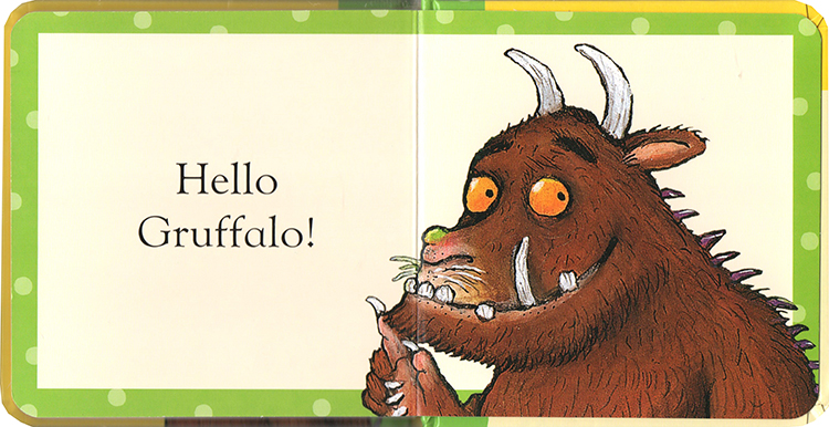 英文原版 Hello Gruffalo 4册礼品手提袋纸板书 咕噜牛作者 Julia Donaldson 睡前纸板书4册 幼儿启蒙认知  Axel Scheffle