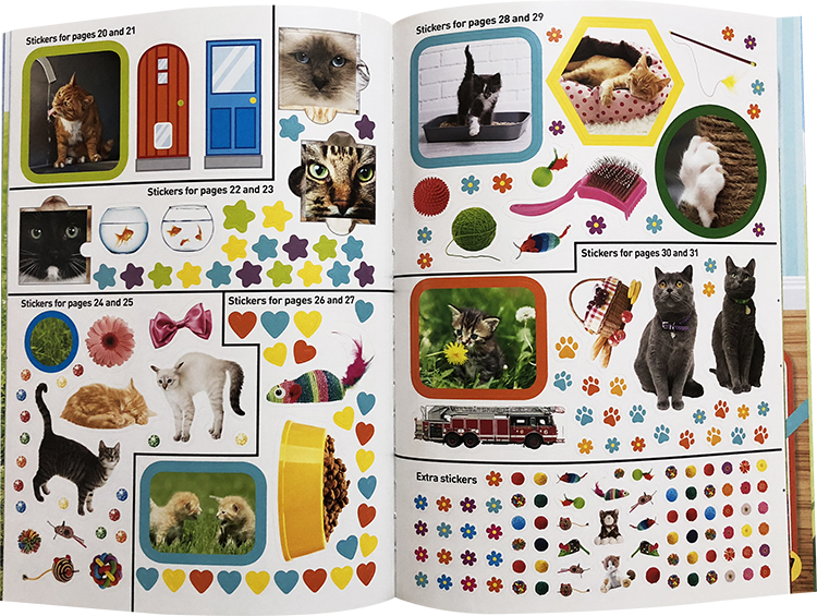 英文原版 National Geographic Kids Cats Sticker Activity Book美国国家地理含贴纸1000 儿童百科书 动物系列贴纸书