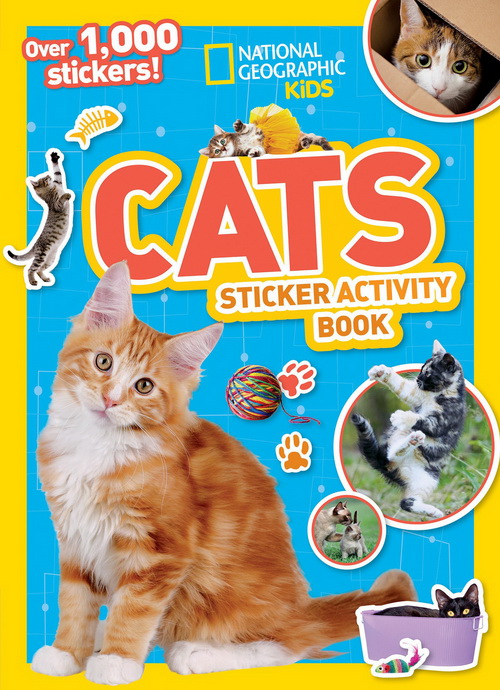 英文原版 National Geographic Kids Cats Sticker Activity Book美国国家地理含贴纸1000 儿童百科书 动物系列贴纸书