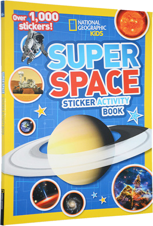 英文原版 美国国家地理 Super Space Sticker Activity Book 含贴纸1000 星球贴纸活动书