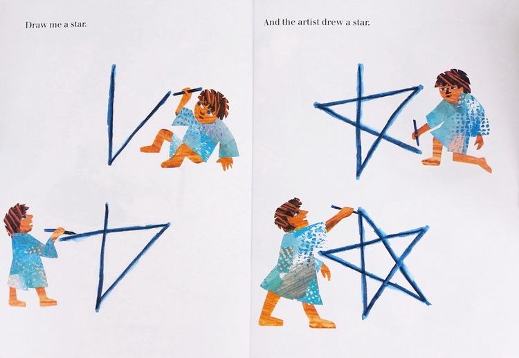 英文原版绘本 Draw Me a Star 画一个星星给我 儿童绘本 艾瑞卡尔Eric Carle 常青藤爸爸推荐