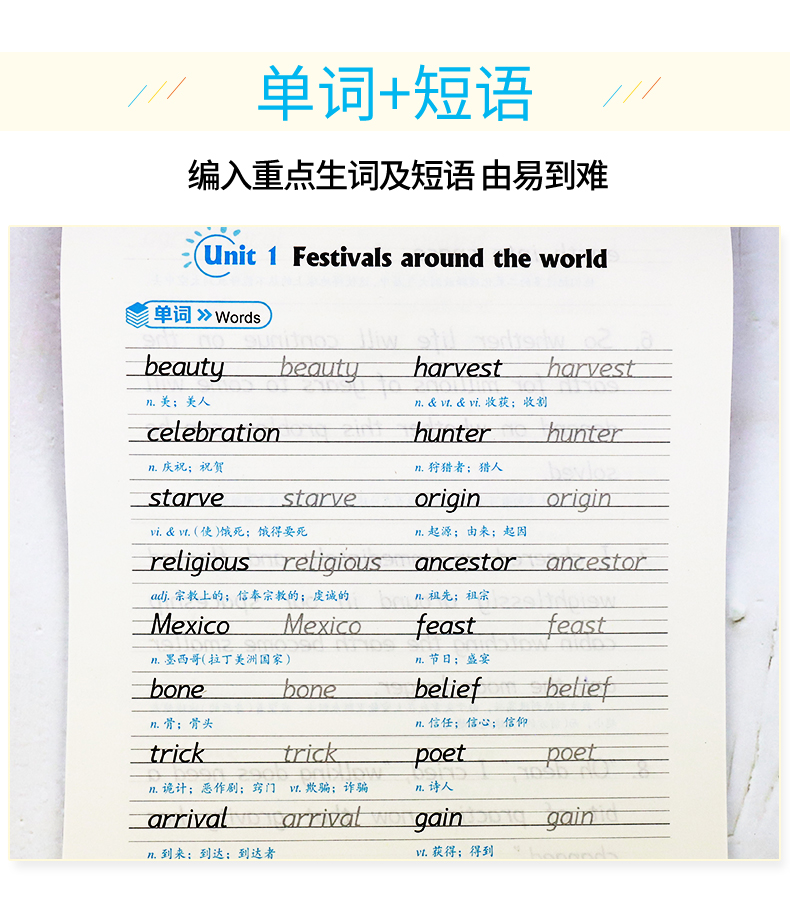 2019版墨点衡水体高中英语必修三同步字帖衡中体高一高二英语字帖高考学生钢笔硬笔临摹墨点衡水体英文字帖高中字帖