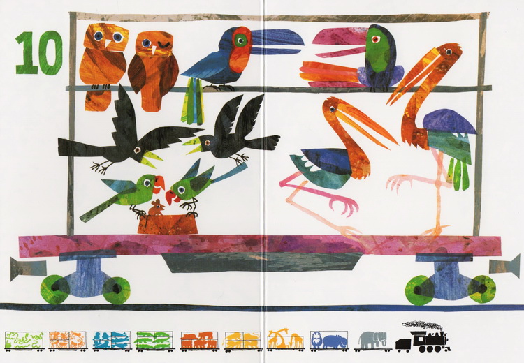 英文原版 1 2 3 to the Zoo 数字动物园 儿童启蒙纸板书 艾瑞卡尔 吴敏兰书单 Eric Carle 图画书