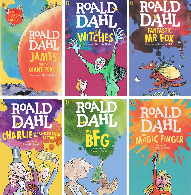英文原版 罗尔德达尔 Roald Dahl 6册畅销合售 BFG好心眼儿巨人/Witches女巫/查理和巧克力工厂/Magic Finger/Fantastic Mr Fox