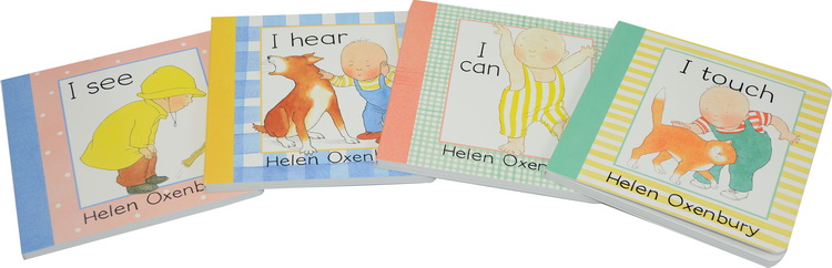 英文原版 Helen Oxenbury I see/touch/can/hear 纸板书4册合售 幼儿认知启蒙绘本 手掌书