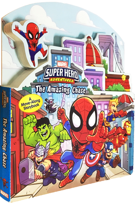 英文原版 Marvel Super Hero Adventures The Amazing Chase 漫威英雄惊天追逐 造型纸板操作书