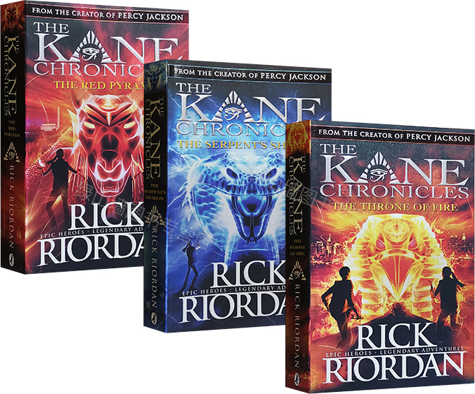 第三季三部曲 Rick Riordan The Kane Chronicles 波西杰克逊埃及守护神系列3册全 The Red Pyramid凯恩与邪神之塔英文原版小说