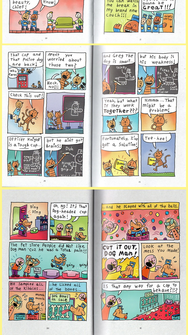神探狗狗的冒险 1-9册套装 Dog Man 英文原版精装合售 内裤超人captain underpants同作者Dav Pilkey 幽默英语漫画全彩页桥梁书