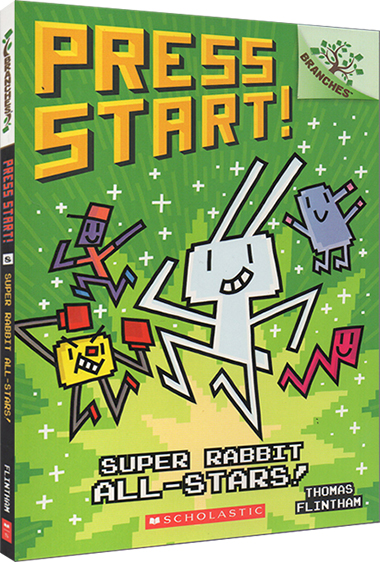 英文原版绘本 方块兔Press Start! #8:super Rabbit All-stars 学乐章节桥梁书大树系列 儿童课外阅读物 图画故事书