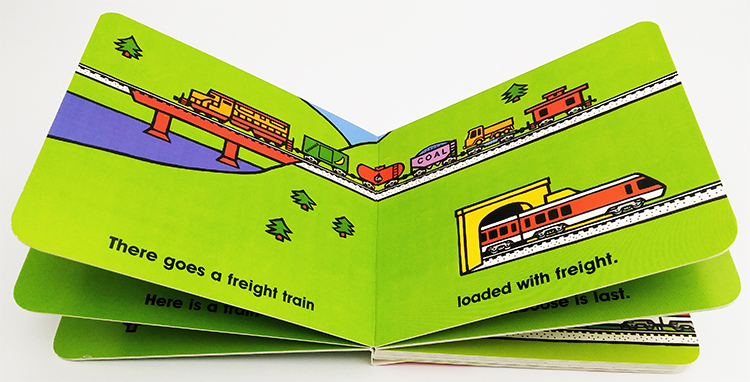英文原版 Trains Board Book 纸板书 拜伦巴顿 Byron Barton 交通工具 火车 幼儿启蒙认知绘本图画书
