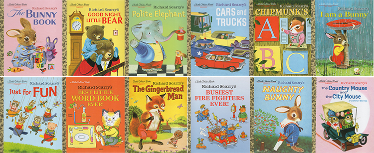 英文原版 理查德 斯凯瑞 小金书套装12本 Richard Scarry’s Best Box of Little Golden Books 儿童故事绘本