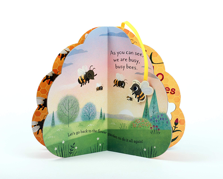 英文原版 Hello Honeybees 你好亲爱的小蜜蜂 纸板造型书 幼儿自然科学启蒙 STEM科普绘本图画书 Chronicle