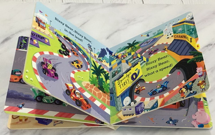 Bizzy Bear 小熊很忙系列8册 纸板机关操作翻翻书 英版 Train Driver/Zoo Ranger/Racing Driver 绘本可搭sing along