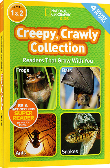 英文原版 National Geographic Kids Creepy Crawly Collection 4个故事合辑  L1L2 美国国家地理儿童百科分级读物 小学STEM课程