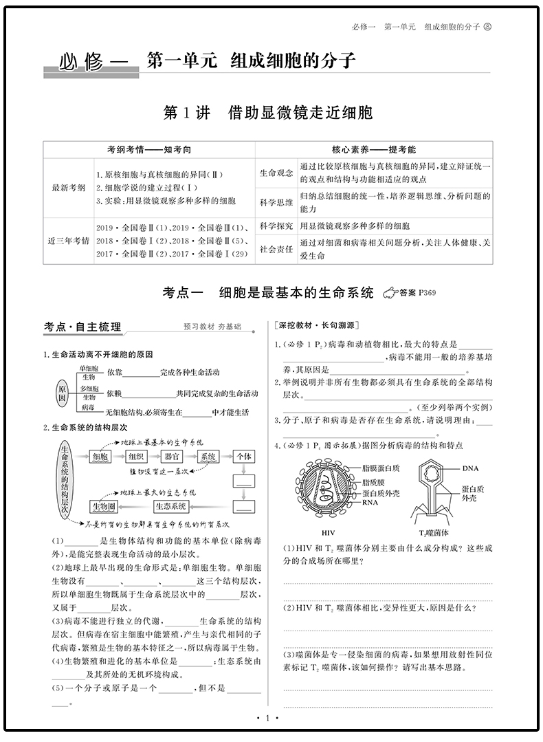 【全国II III卷】2021金榜苑创新设计高考总复习 生物 人教全国2、3卷 内含课时作业本 答案精析配套 高中教辅资料陕西人民出版社