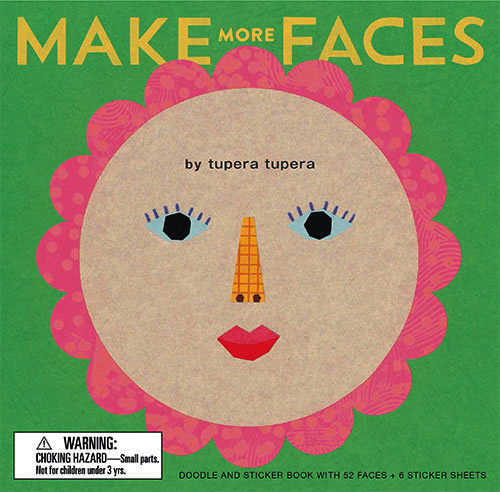 英文原版 Make More Faces 艺术启蒙创意笔记贴纸书 儿童想象力创造力培养 太阳脸变变变2 Chronicle出品