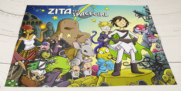 英文原版 The Zita the Spacegirl Trilogy Boxed Set 3册礼盒装 全彩版 附海报 全彩漫画绘本书 中小学英语课外阅读