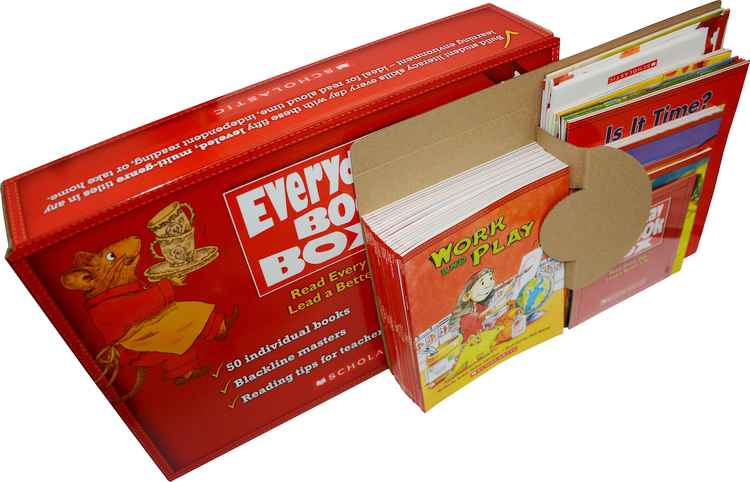 第一级别 Red红盒 5-6岁 Everyday Book Box 天天阅读系列英文原版 50册盒装分级阅读 附教学练习CD 学乐出品 Scholastic