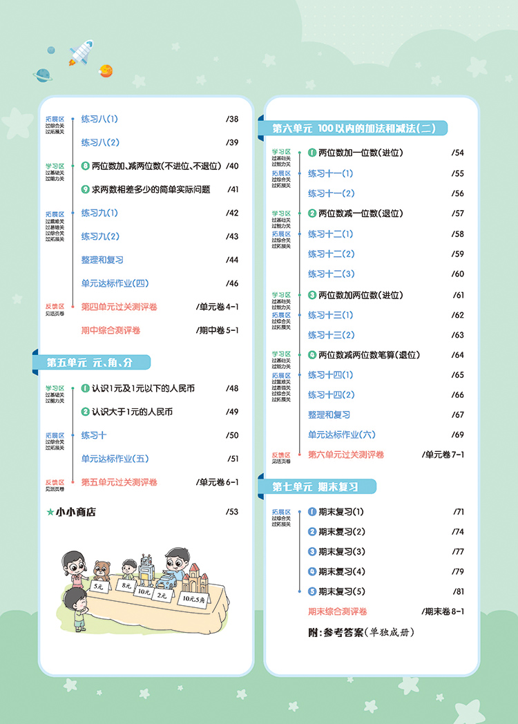 2020新版 一遍过小学一年级下册语文人教版数学苏教版 1一年级下册语文数学书同步课堂训练一课一练含试卷测试卷同步练习册全套