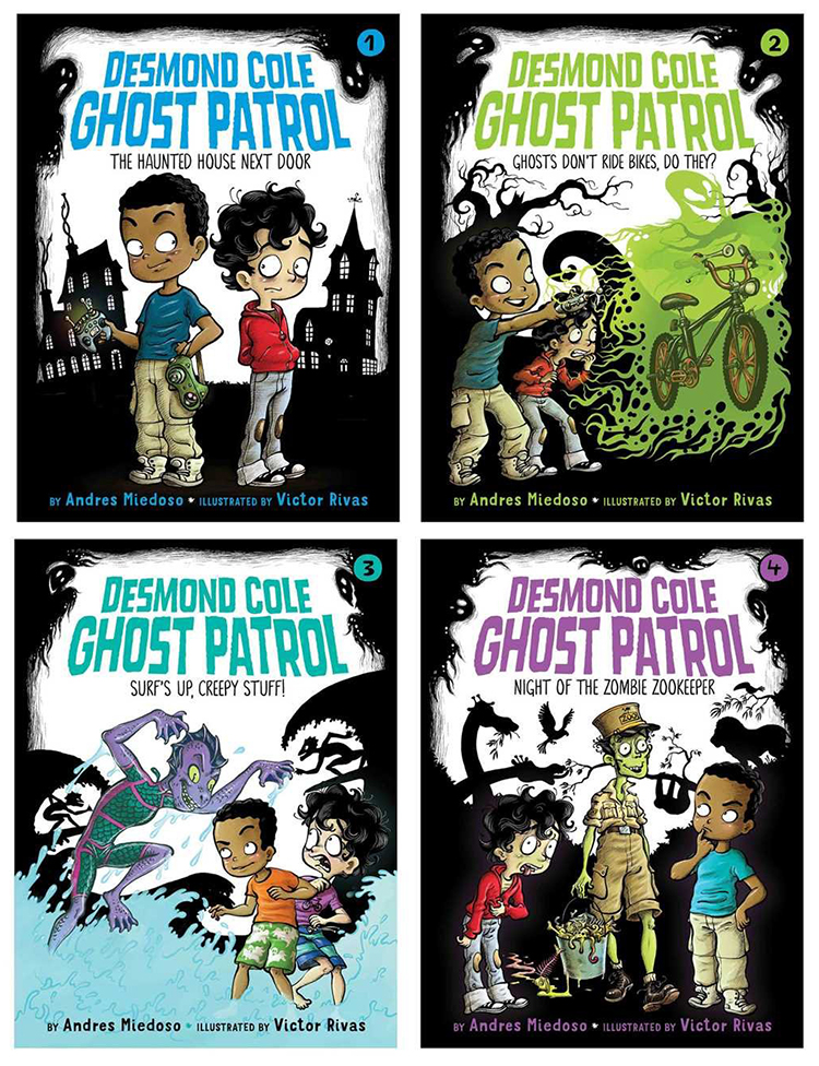 英文原版 The Desmond Cole Ghost Patrol Collection 1-4 德斯蒙德科尔 幽灵巡逻队 4册盒装 儿童鬼怪主题 初级章节小说
