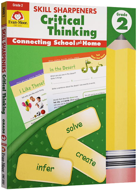 二年级  批判性思维 英文原版 Skill Sharpeners Critical Thinking Grade 2 美国加州教材 小学生英语课外家庭练习册 Evan Moor