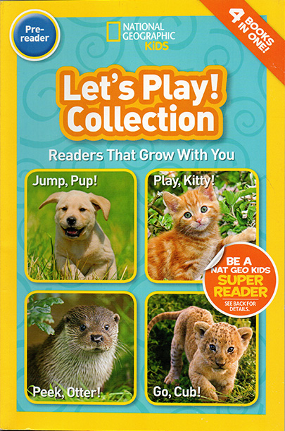 英文原版 National Geographic Kids Readers Let’s Play Collection 4个动物宝宝故事 入门级 美国国家地理儿童百科分级读物 STEM