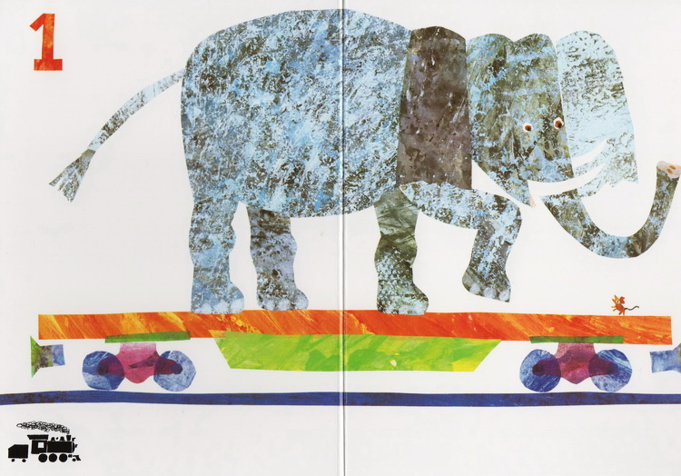 英文原版 1 2 3 to the Zoo 数字动物园 儿童启蒙纸板书 艾瑞卡尔 吴敏兰书单 Eric Carle 图画书