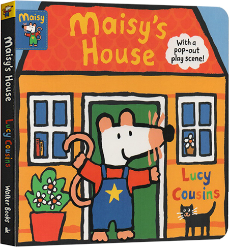 英文原版 Maisy’s House 小鼠波波的家 立体游戏操作纸板书 with a pop-out play scene 亲子互动 作者Lucy Cousins