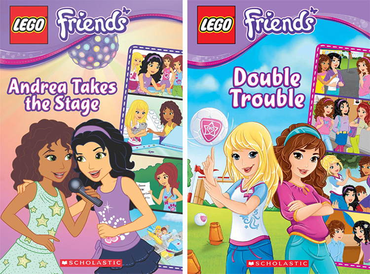 英文原版 Lego Friends Double Trouble/Andrea Takes the Stage 2册 乐高好朋友女孩系列 女孩连环画故事书