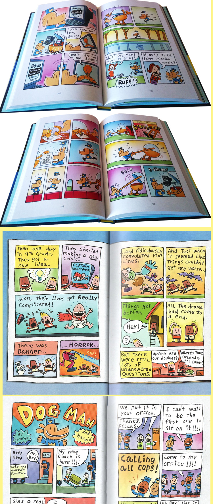 神探狗狗的冒险 1-9册套装 Dog Man 英文原版精装合售 内裤超人captain underpants同作者Dav Pilkey 幽默英语漫画全彩页桥梁书