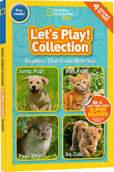 英文原版 National Geographic Kids Readers Let’s Play Collection 4个动物宝宝故事 入门级 美国国家地理儿童百科分级读物 STEM