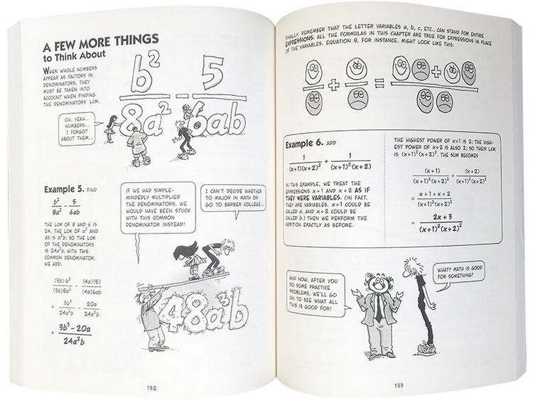 英文原版 爆笑科学漫画4册 The Cartoon Guide to Statistics/Algebra/Physics/Calculus 微积分/统计学/物理/代数漫画版教材
