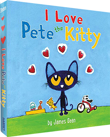 英文原版 Pete the Kitty: I Love Pete the Kitty 纸板书 皮特猫  家庭关系情商管理 James dean