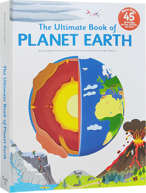 英文原版 The Ultimate Book of Planet Earth 精装 立体机关操作书 地球的奥秘 STEM启蒙科普绘本 Twirl 法国艺术品