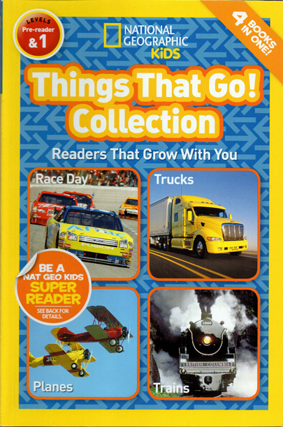英文原版National Geographic Kids Readers Things That Go Collection 4个交通工具故事入门级 L1 美国国家地理儿童百科STEM课程