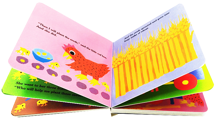 The Little Red Hen 小红母鸡 红鸡妈妈 儿童英语启蒙纸板书 拜伦巴顿 Byron Barton 幼教英语启蒙认知 英文原版绘本