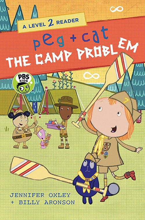 英文原版 Peg + Cat系列 3册the Camp Problem佩佩和小猫唱唱跳跳学数学 分级读物故事绘本图画书 PBS Kids 动画原著