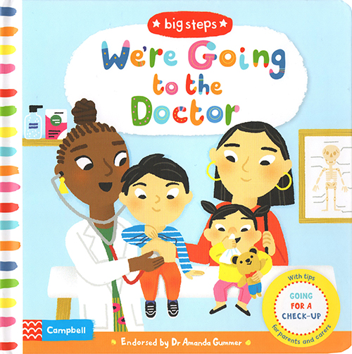 Big Steps系列 We’re Going to the Doctor 英文原版 纸板翻翻操作书 大步向前走 看医生 幼儿情绪情商培养