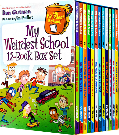 第四季 My Weirdest School 疯狂学校英文原版 12册盒装 美国小学推荐读物 初级章节桥梁漫画书搞怪校园故事 儿童章节小说